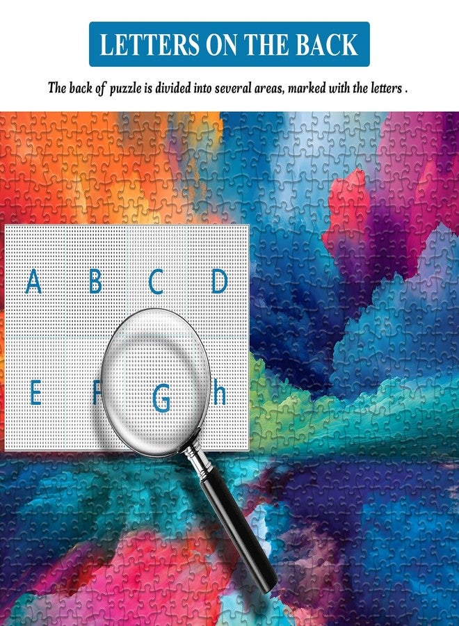 PICKFORU Impossible Puzzles for Adults 1000 Piece, Hard Difficult Jigsaw Puzzles for Adults Painting, Gradient Rainbow Colorful Challenging Puzzles for Adults Teens - Image 5